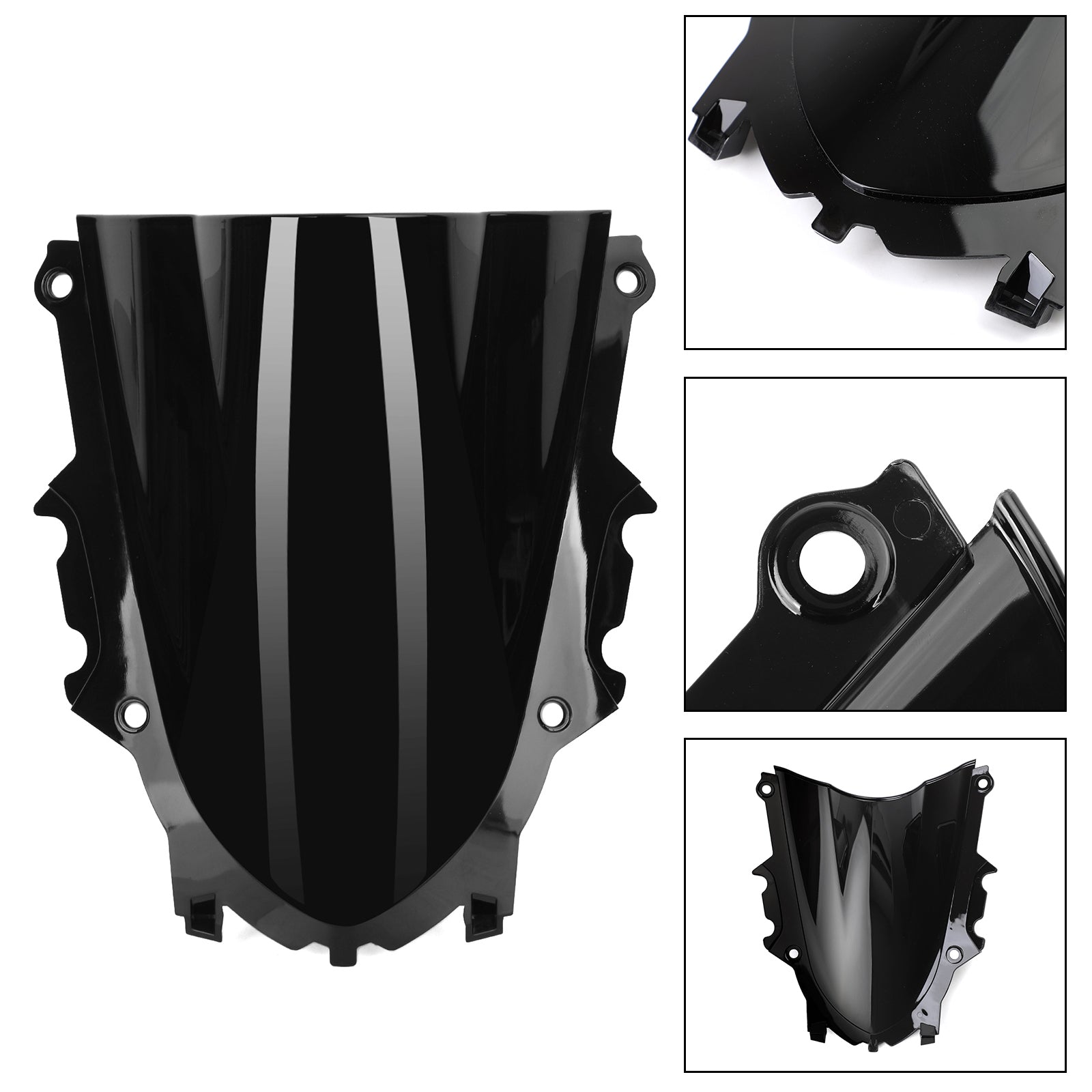 Yamaha YZF R3 19-20 ABS Plastic Motorcycle Windshield WI WindScreen Black