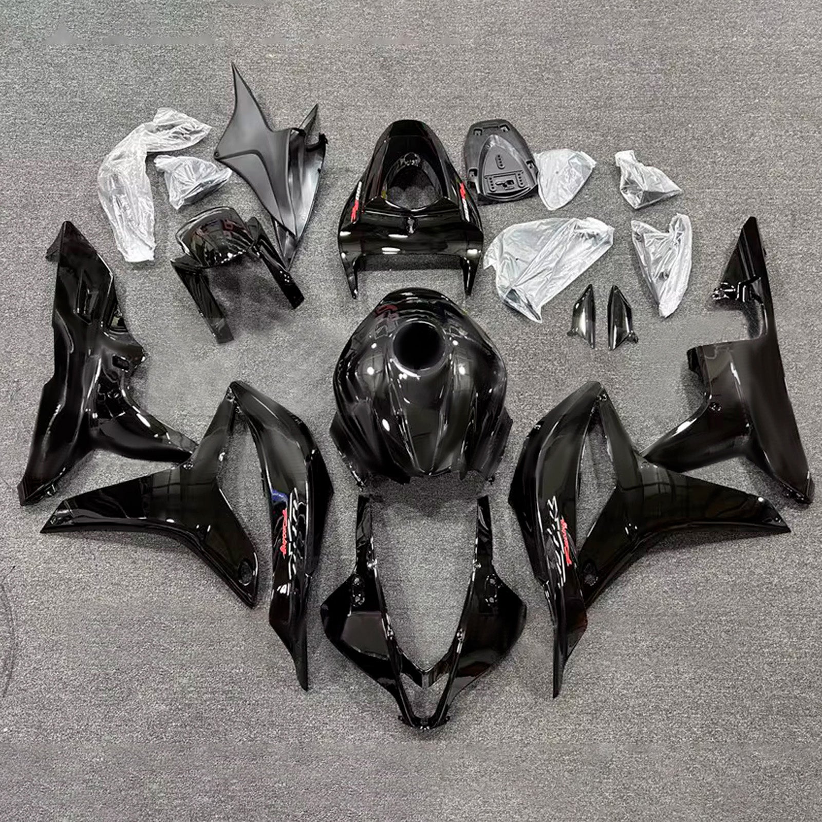 Amotopart 2007-2008 Honda CBR600RR Black Fairing Kit