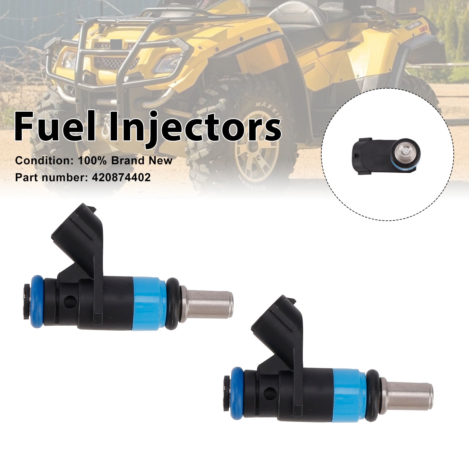 2006-2008 Can-Am Outlander MAX 800 2PC 420874402 Fuel Injectors