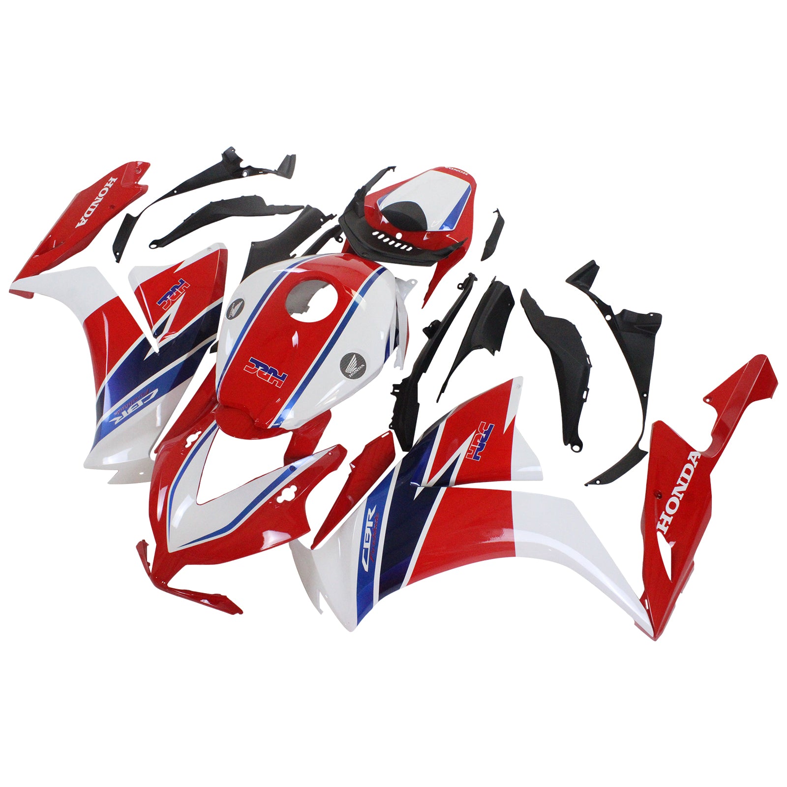 Amotopart 2012-2016 Honda CBR1000RR White Red Fairing Kit