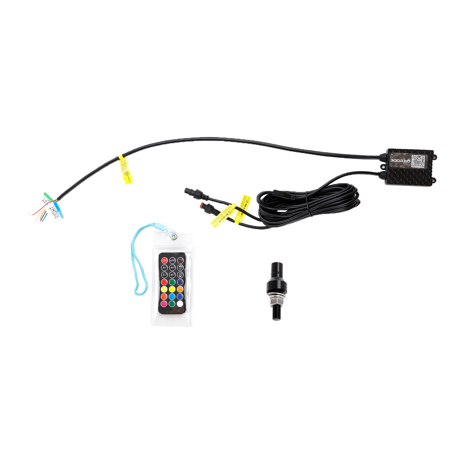 Polaris UTV ATV 3ft RGB LED APP Whip Lights Antenna W/ Flag Remote Control