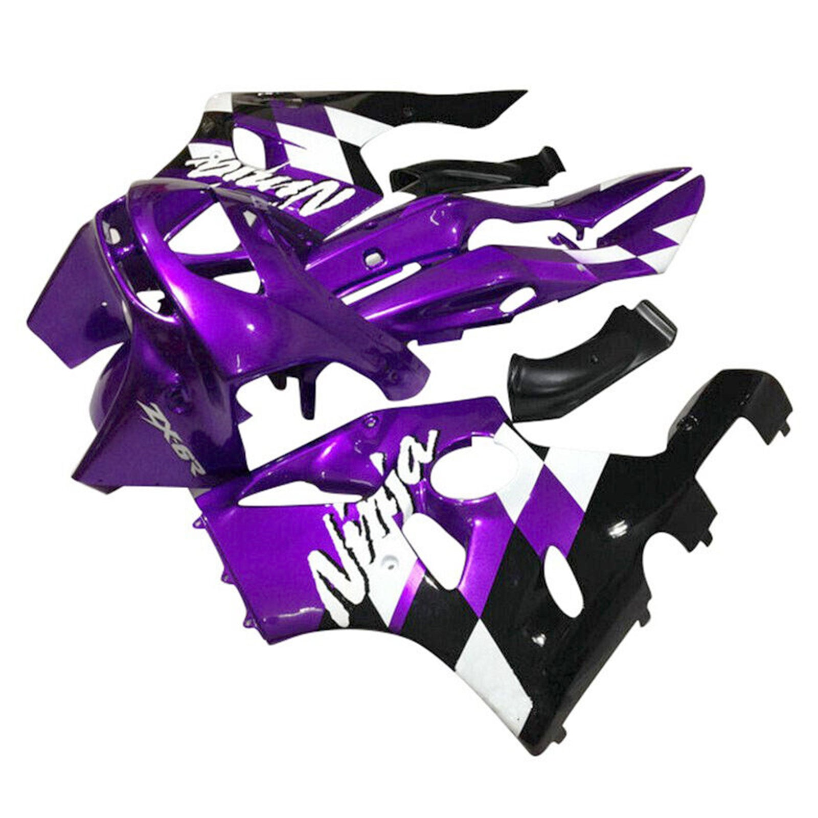 Amotopart 1994-1997 Kawasaki ZX-6R Black Purple Fairing Kit