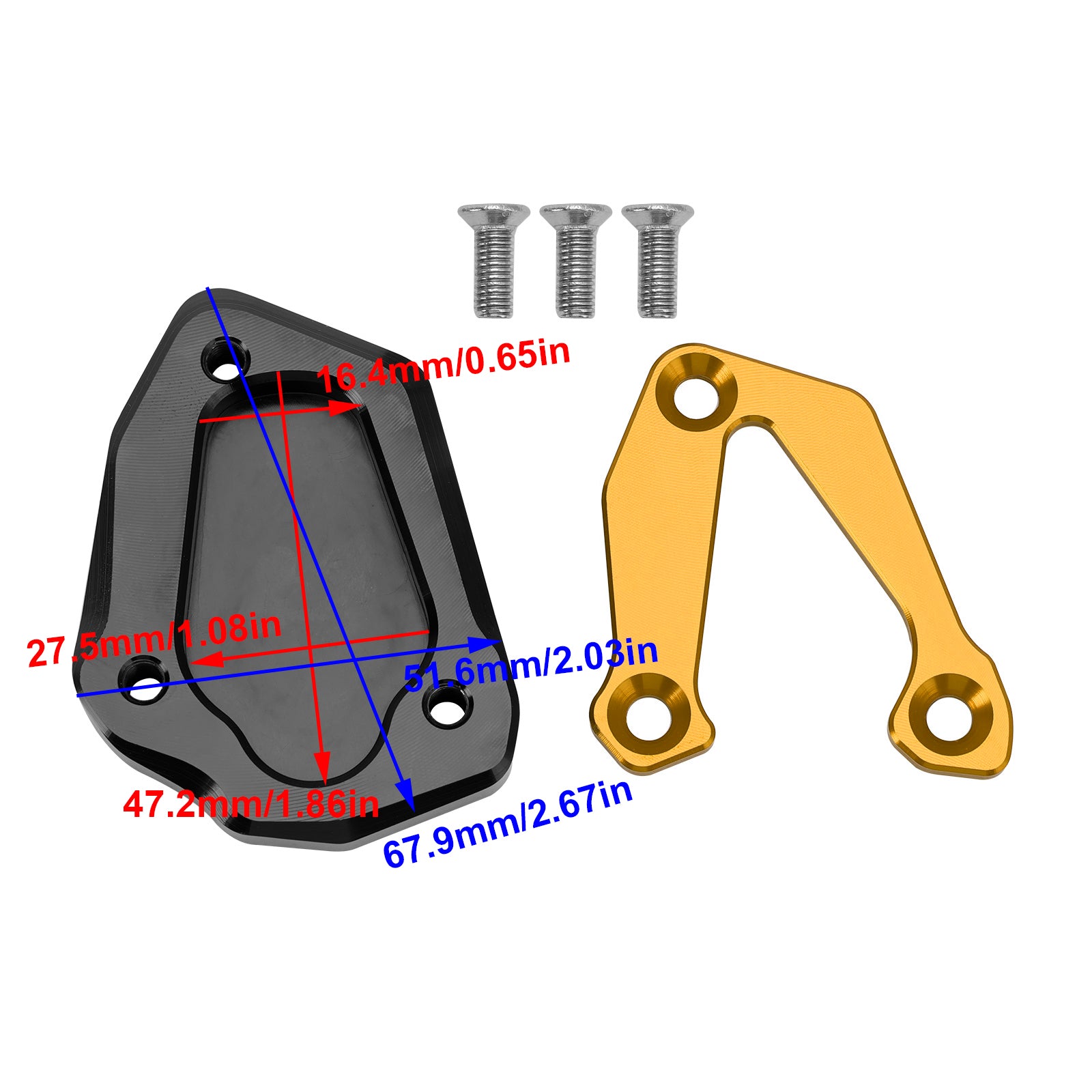 2020+ BMW S1000RR キックスタンド拡大プレート パッド