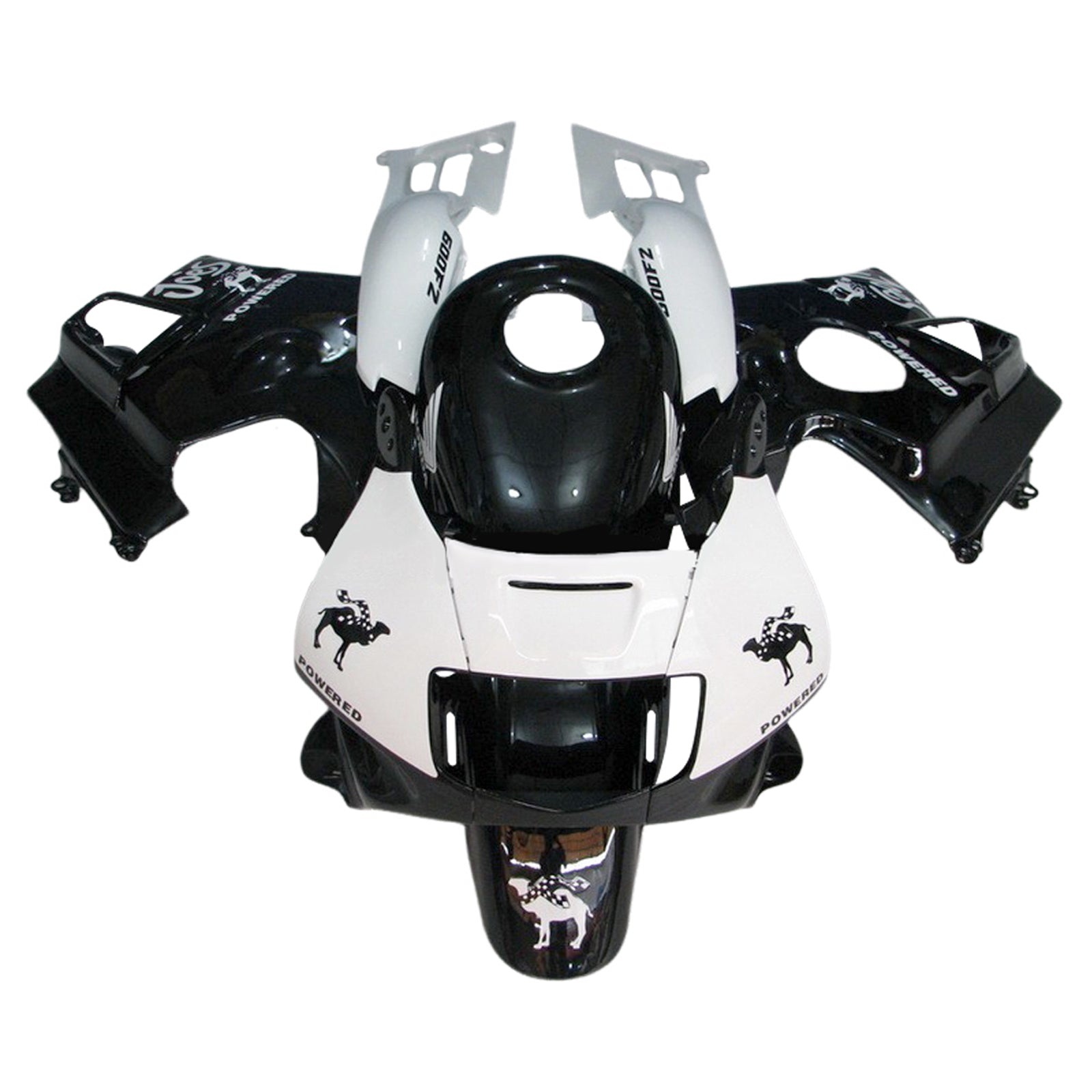 Amotopart 1991-1994 Honda CBR600 F2 Black White Fairing Kit