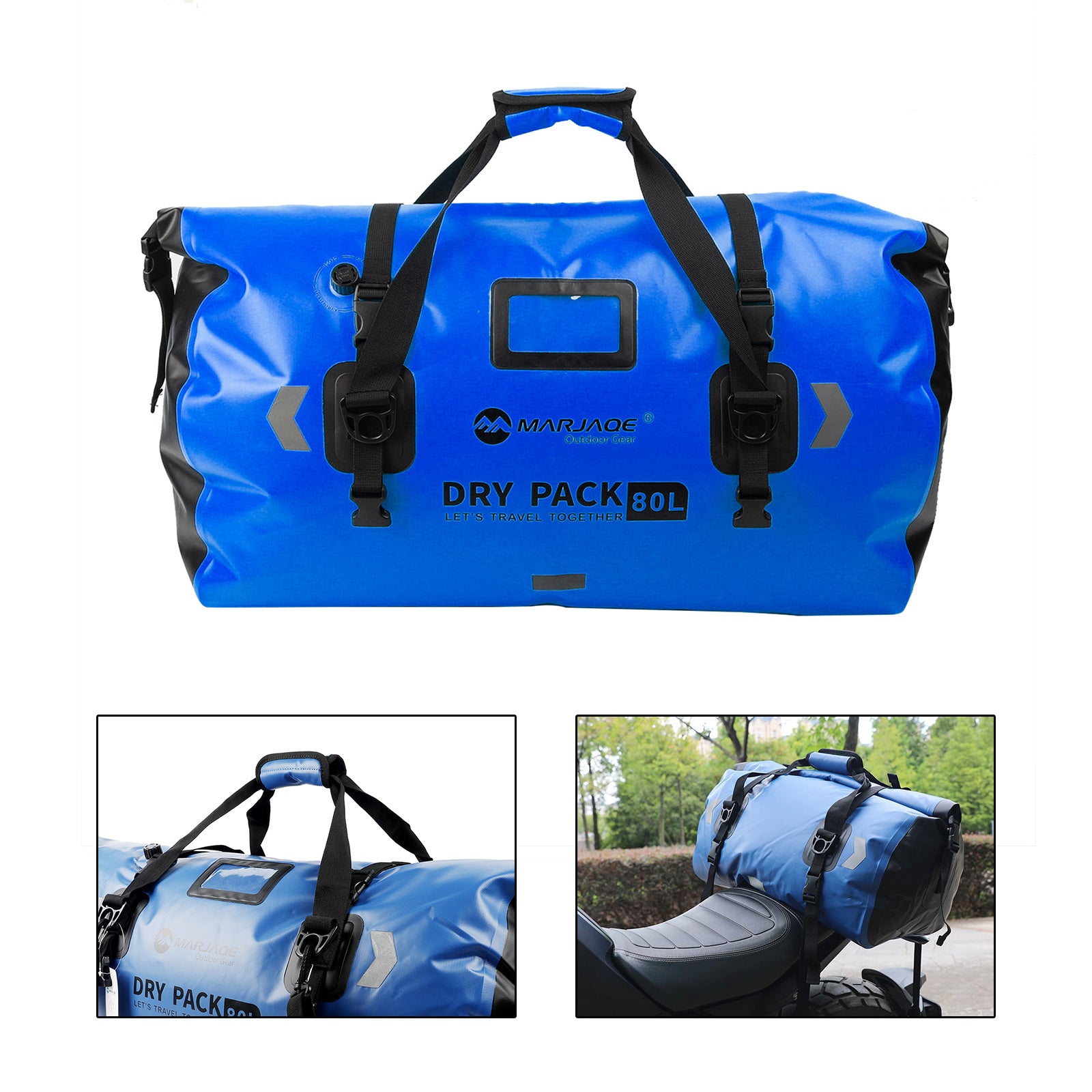 Scooter Motorcycle Side Tail Bag Saddlebag Color Matching Luggage 50L