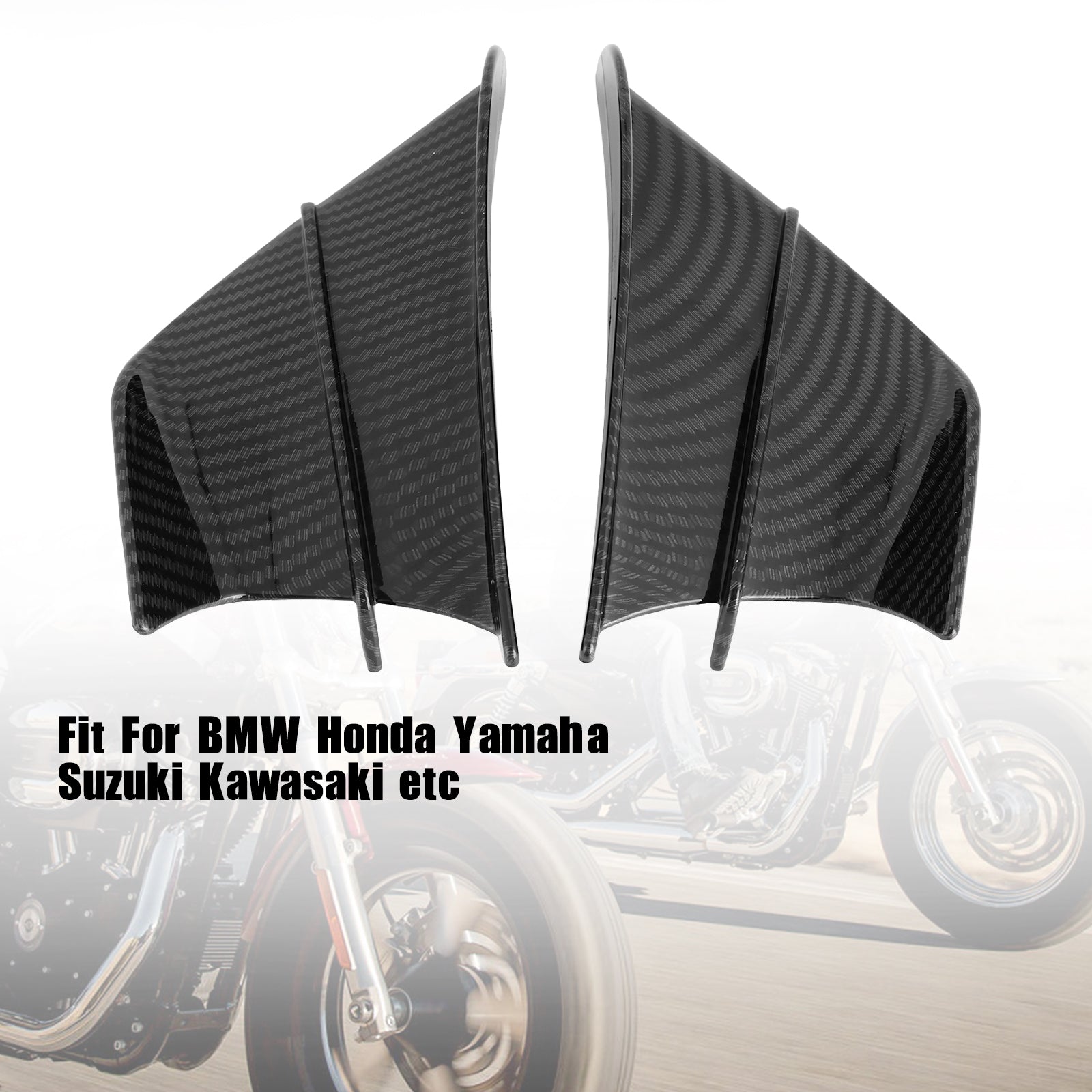 Winglet Wind Fin Aerodynamic Kit Spoiler Trim Cover für Motorrad Universal