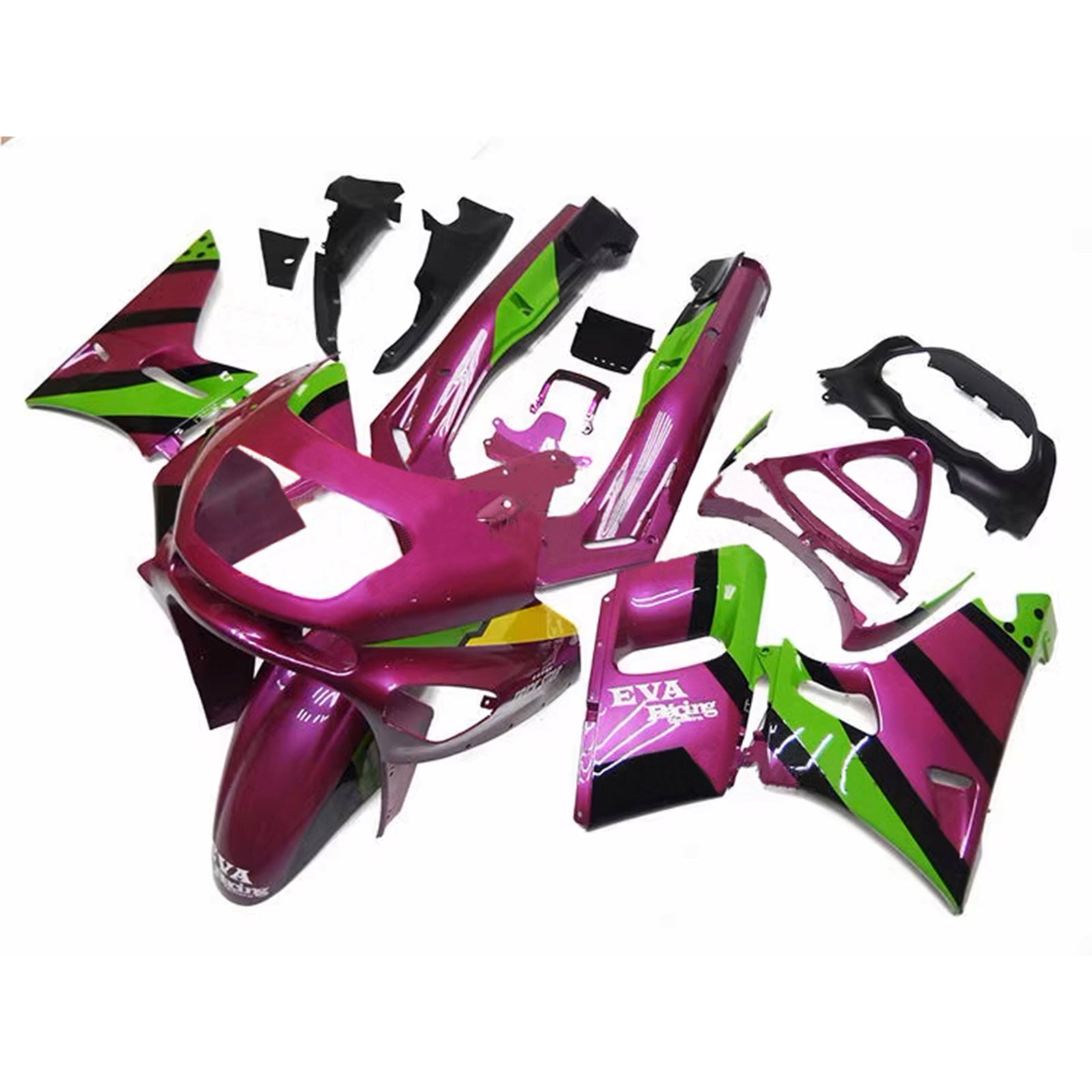 Amotopart ZZR400 1993-2007 ZZR600 1998-2003 Kawasaki Purple&Green Fairing Kit