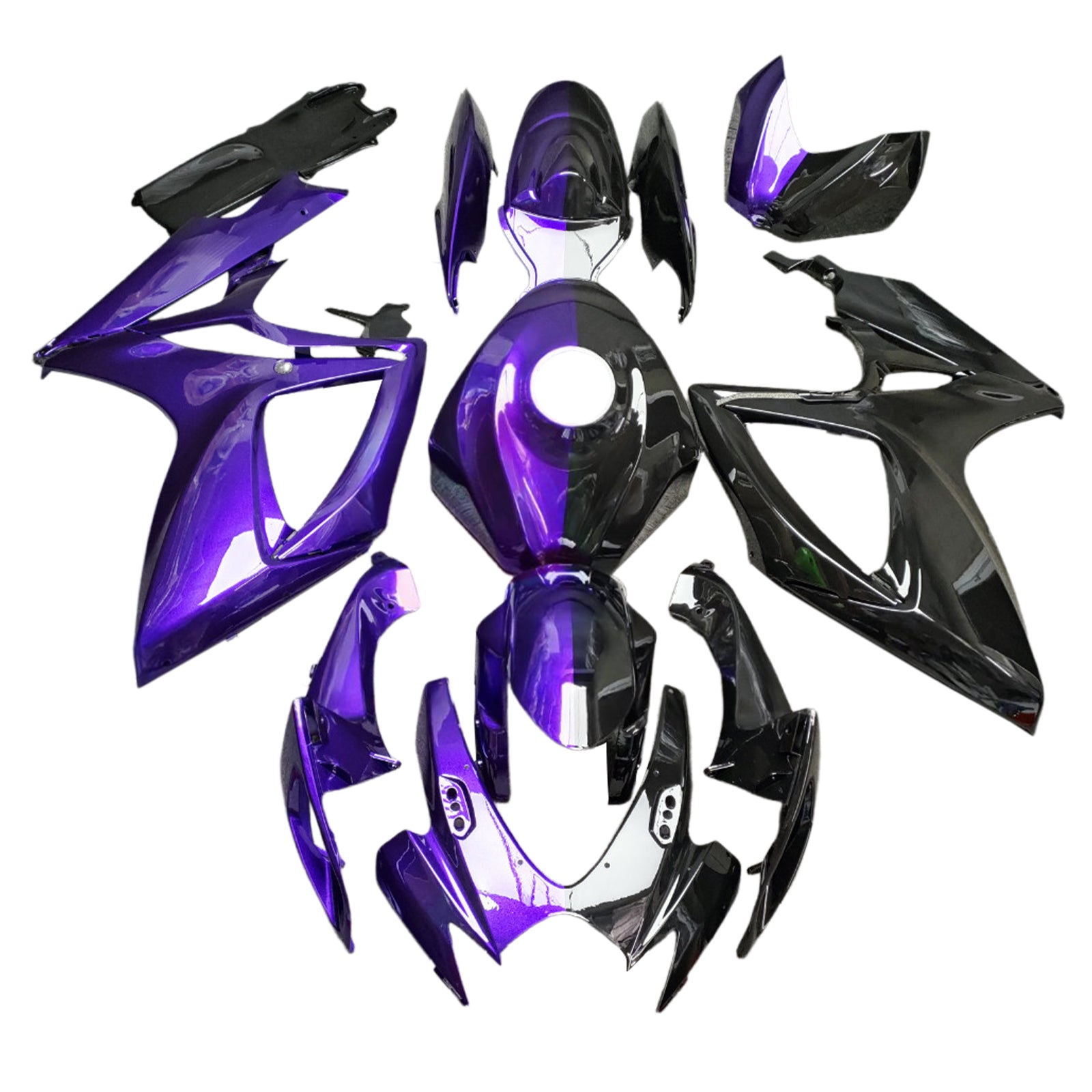 Amotopart 2006-2007 Suzuki GSXR 600/750 Purple Black Fairing Kit