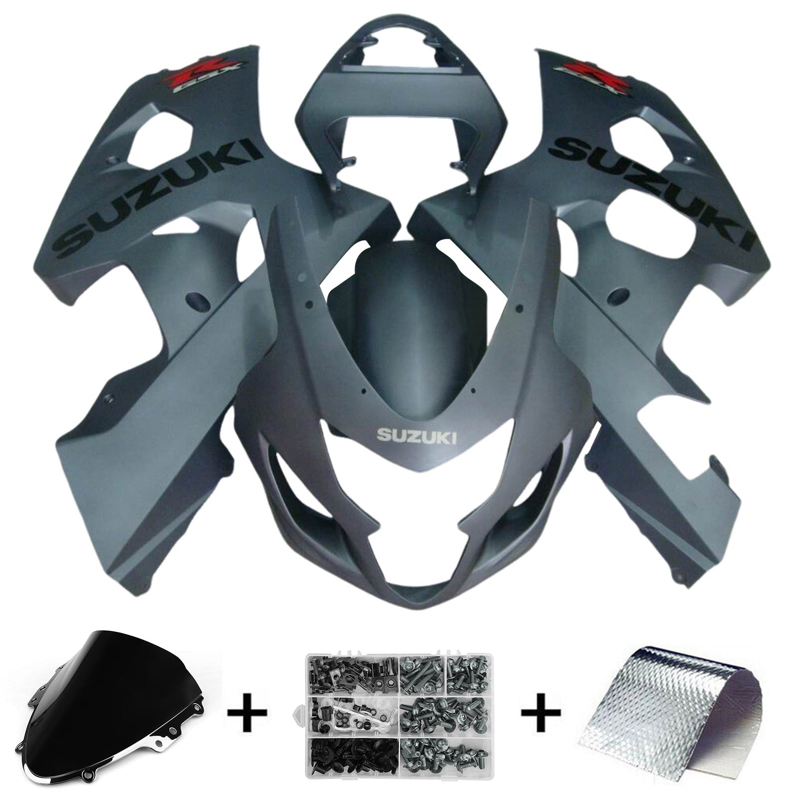 Amotopart 2004-2005 K4 GSXR 600/750 Suzuki Kit de carenado gris mate