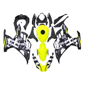 Amotopart 2018-2024 Kawasaki EX400 Ninja400 Kit carena teschio giallo e nero