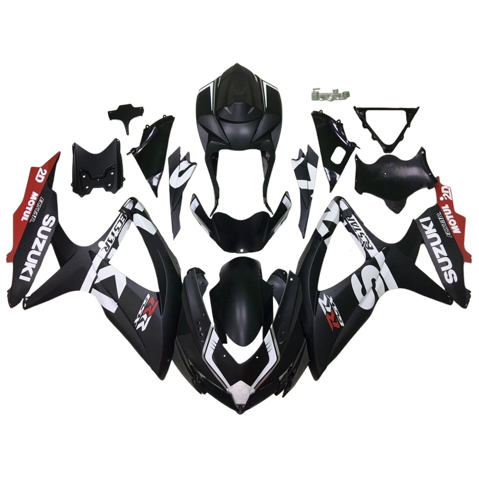 Amotopart 2008-2010 K8 GSXR 600/750 Suzuki Black&Red Fairing Kit