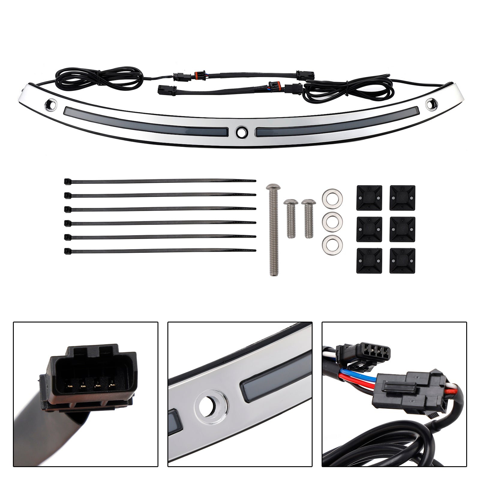 2014+ Touring Electra Glide LED Running Turn Signal Light Windshield Trim