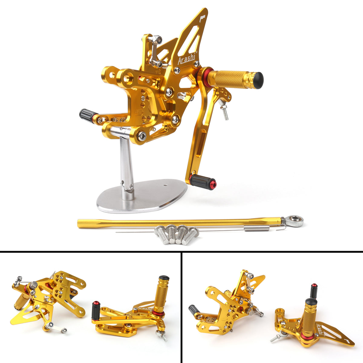 2011-2015 Kawasaki Ninja ZX10R ZX1000 Racing Rearsets Footpegs Footrest Gold