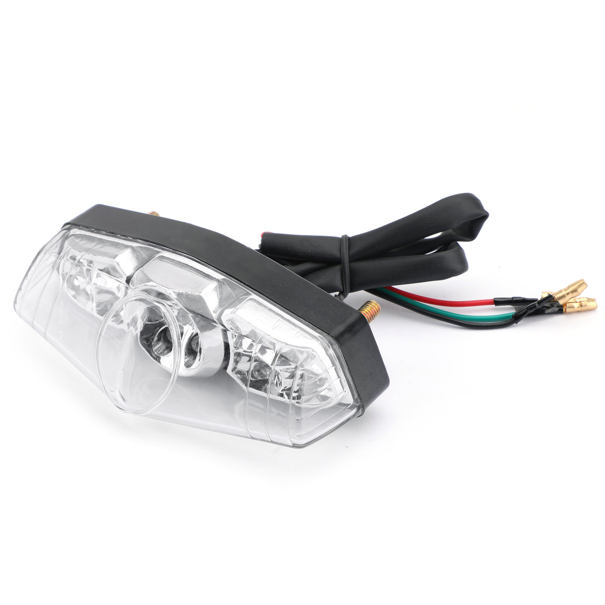 ABS Motorcycle LED Clear 12V Brake Stop Running Rear Tail Light Lamp Universal