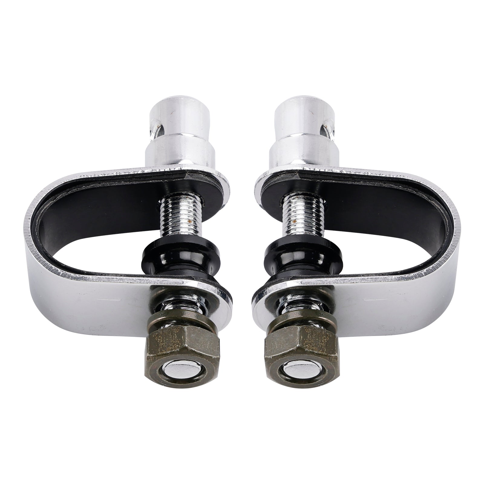 Old School Style Rectangular Clamp-On Motorcykelspeglar Chrome Brattstyle