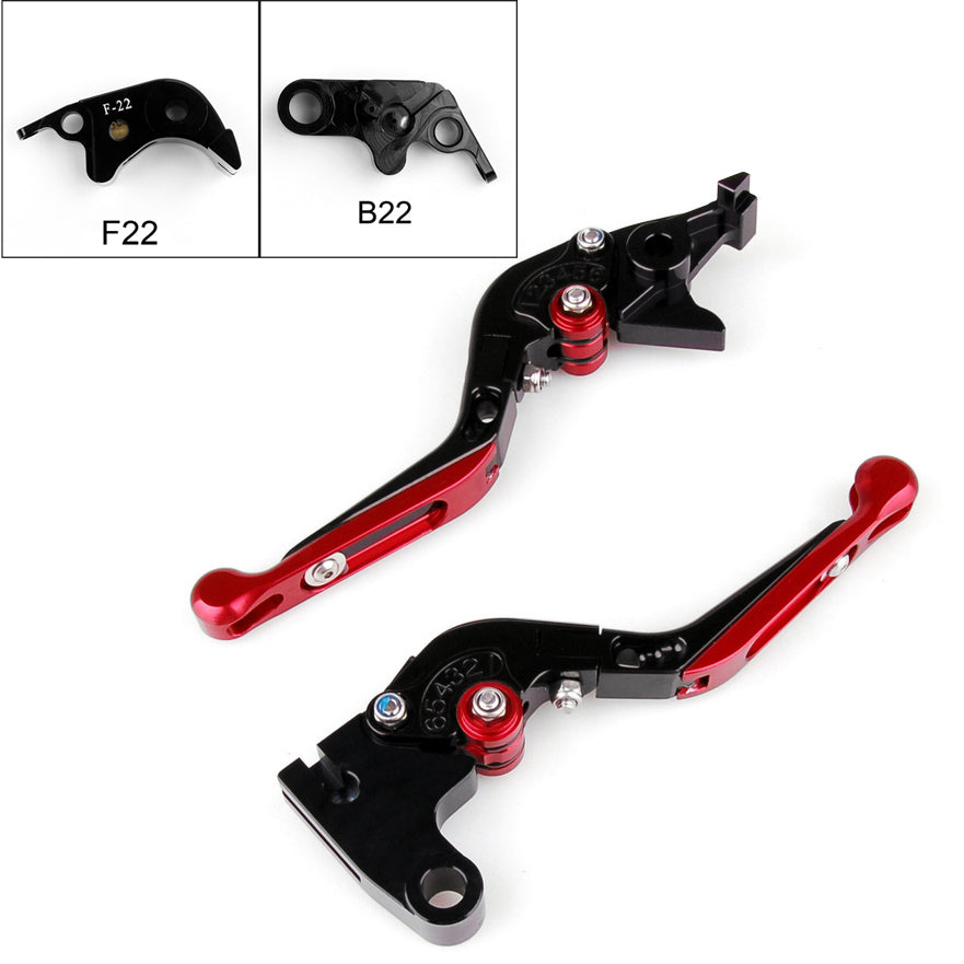 2010-2014 BMW S1000 RR Adjustable Folding Extendable Brake Clutch Levers Red
