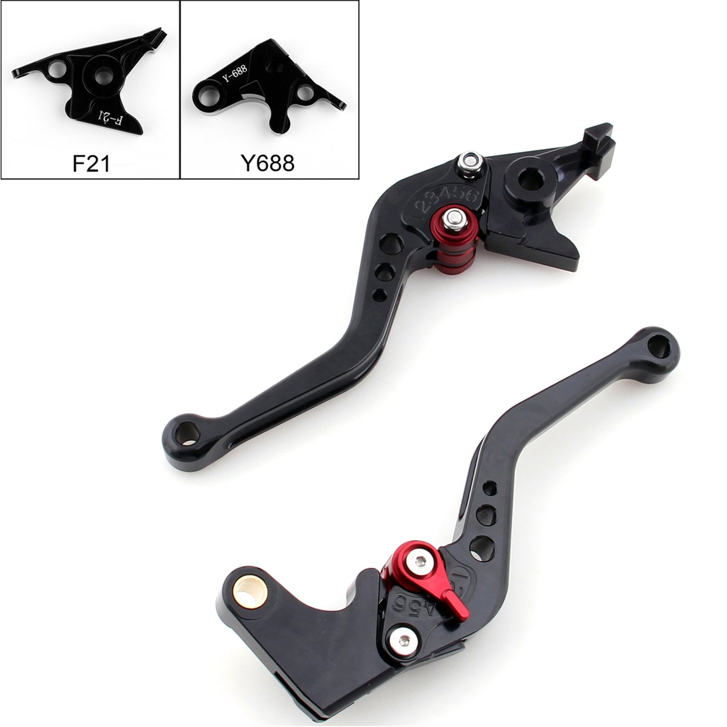1999-2001 Yamaha YZF 1000 R1 Short Brake Clutch Levers Black