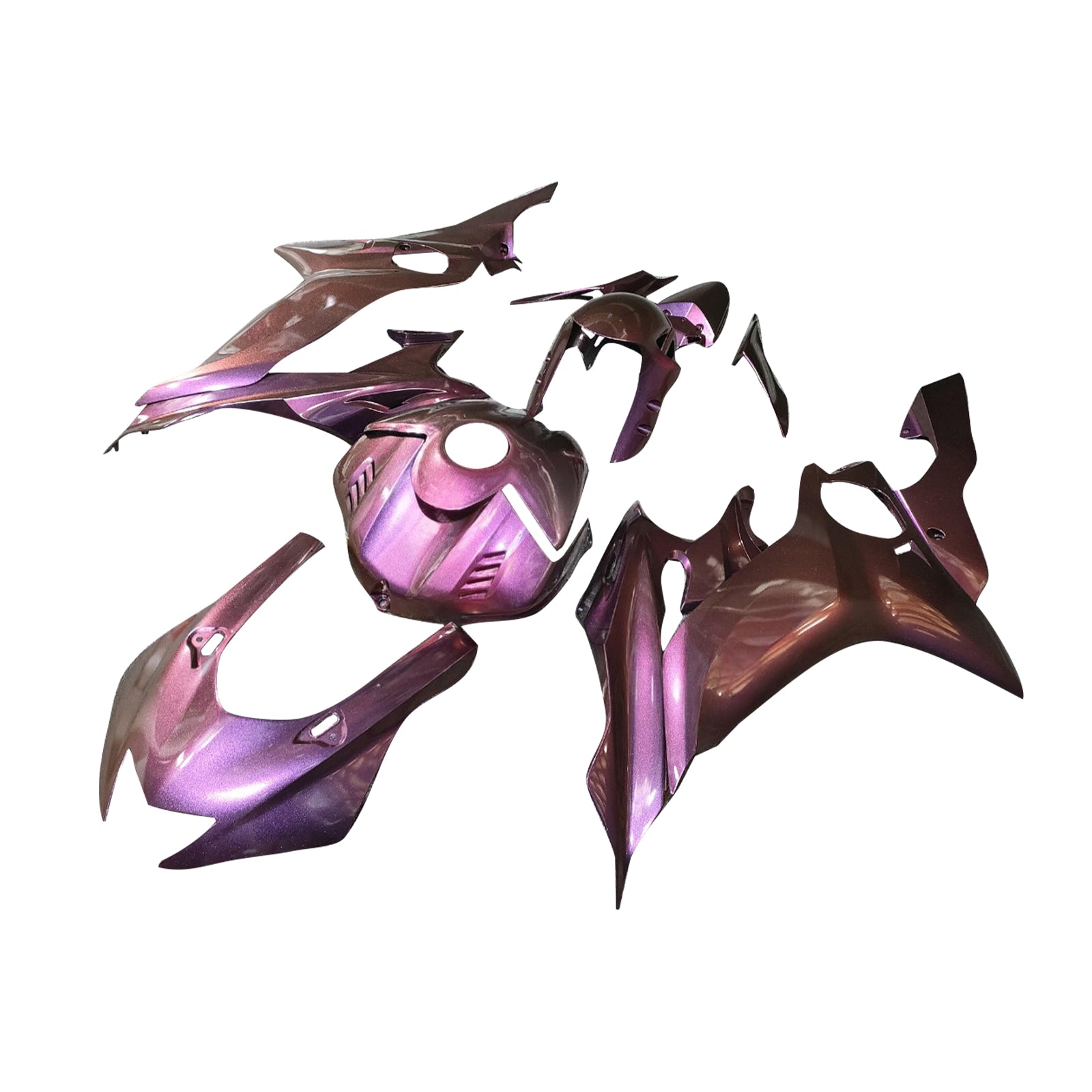 Amotopart 2017-2023 Yamaha YZF-R6 Chameleon Purple Fairing Kit
