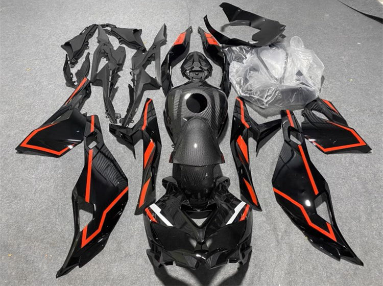 Amotopart 2019-2024 Kawasaki Ninja ZX25R ZX4R ZX4RR Carbon Fiber Red Fairing Kit