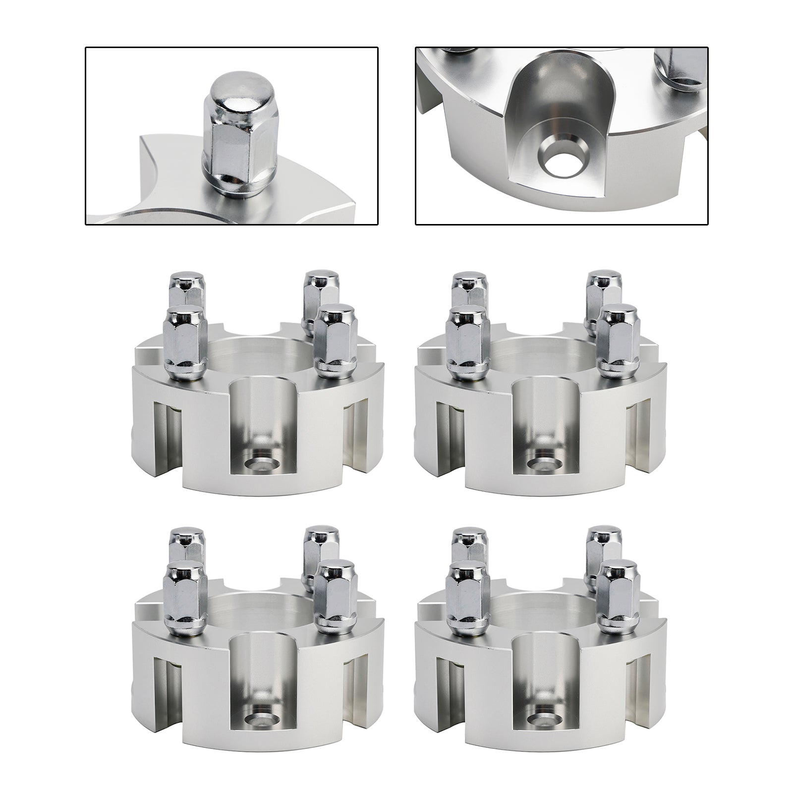 Yamaha Club Car Ezgo Black Golf Carts Wheel Spacers Kit With Lug Nuts 2 Inch