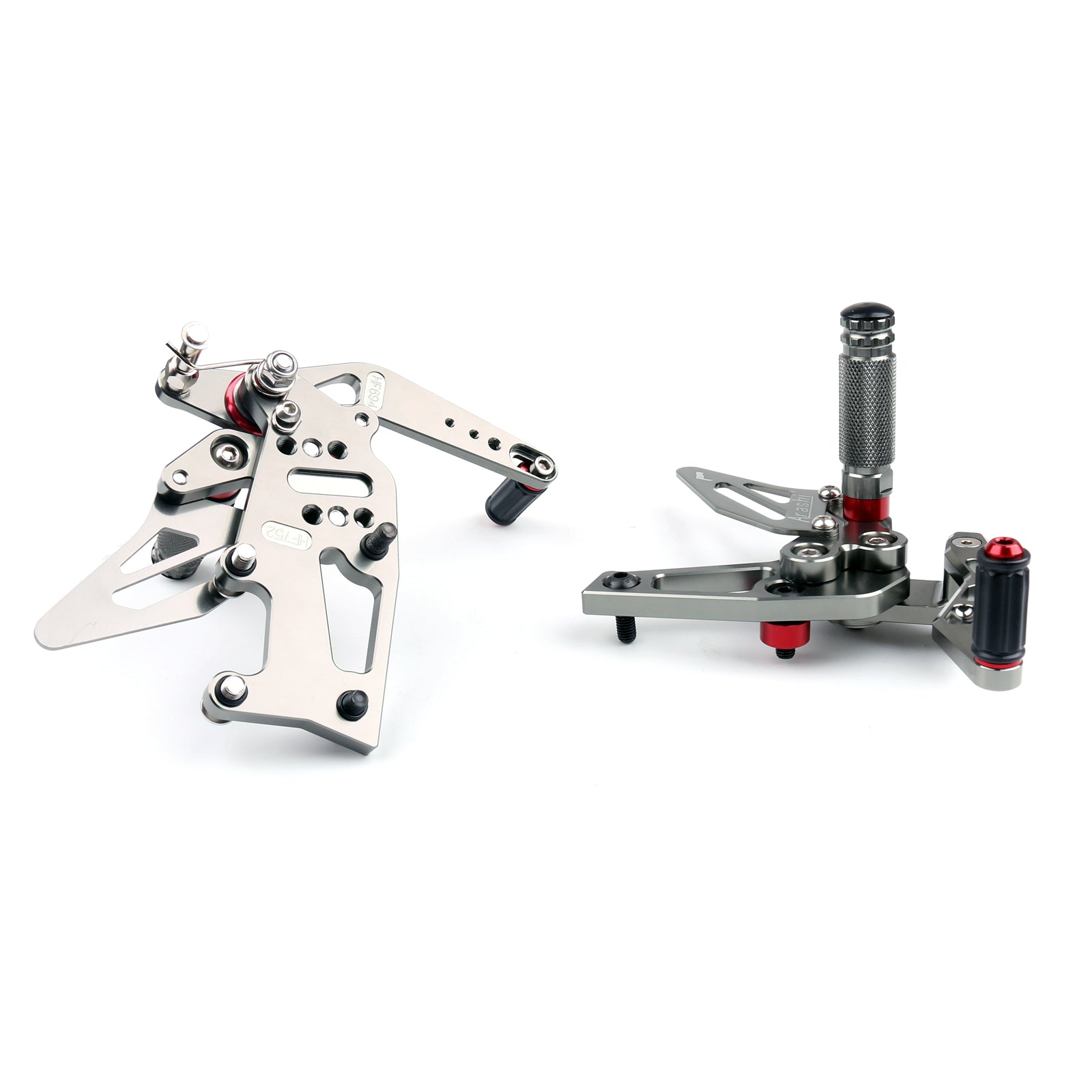 2011-2015 Triumph Speed Triple 1050 CNC Adjustable Rearsets Footpeg Gray