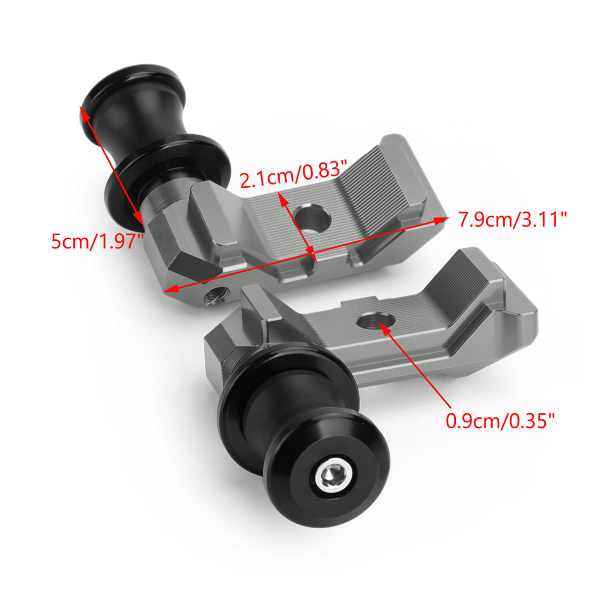 2014-2018 YAMAHA MT-07 Chain Adjuster Block W/Swingarm Spools Slider