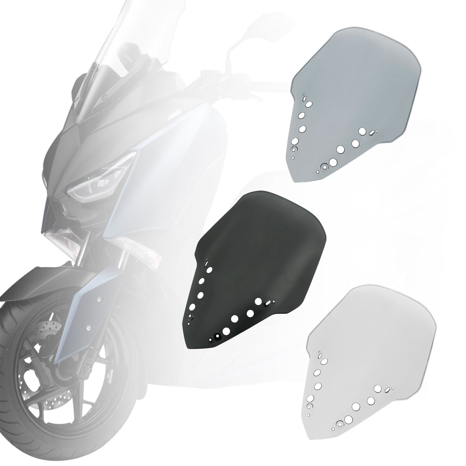 ABS-Motorrad-Windschutzscheibe, passend für Yamaha X-MAX 300 2023