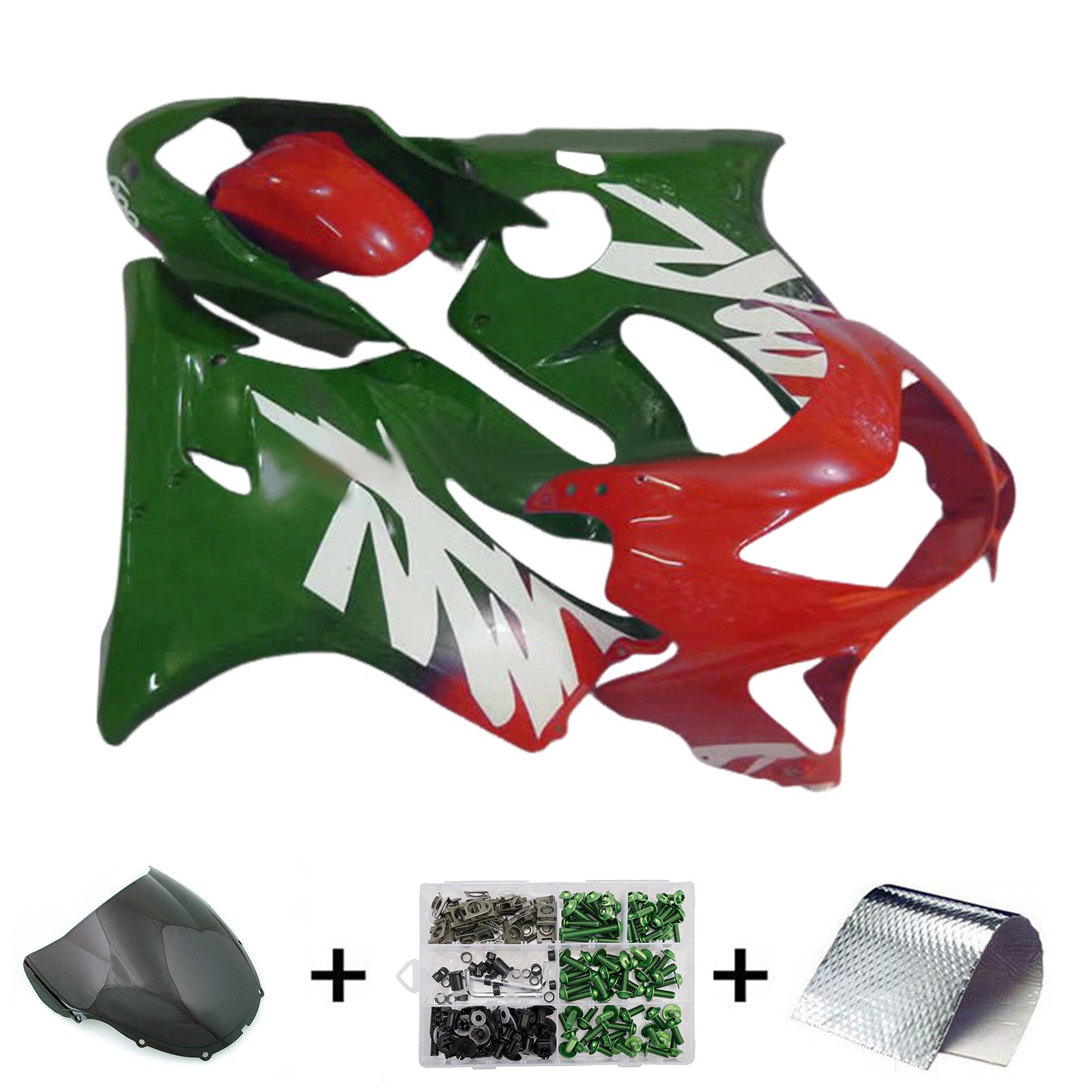 Amotopart 1999-2000 Honda CBR600 F4 Green Red Fairing Kit