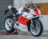 Amotopart Kit carena Ducati Panigale 20-21 V4 V4S &amp; 21-22 V4SP &amp; 19-22 V4R Bianco Arancione