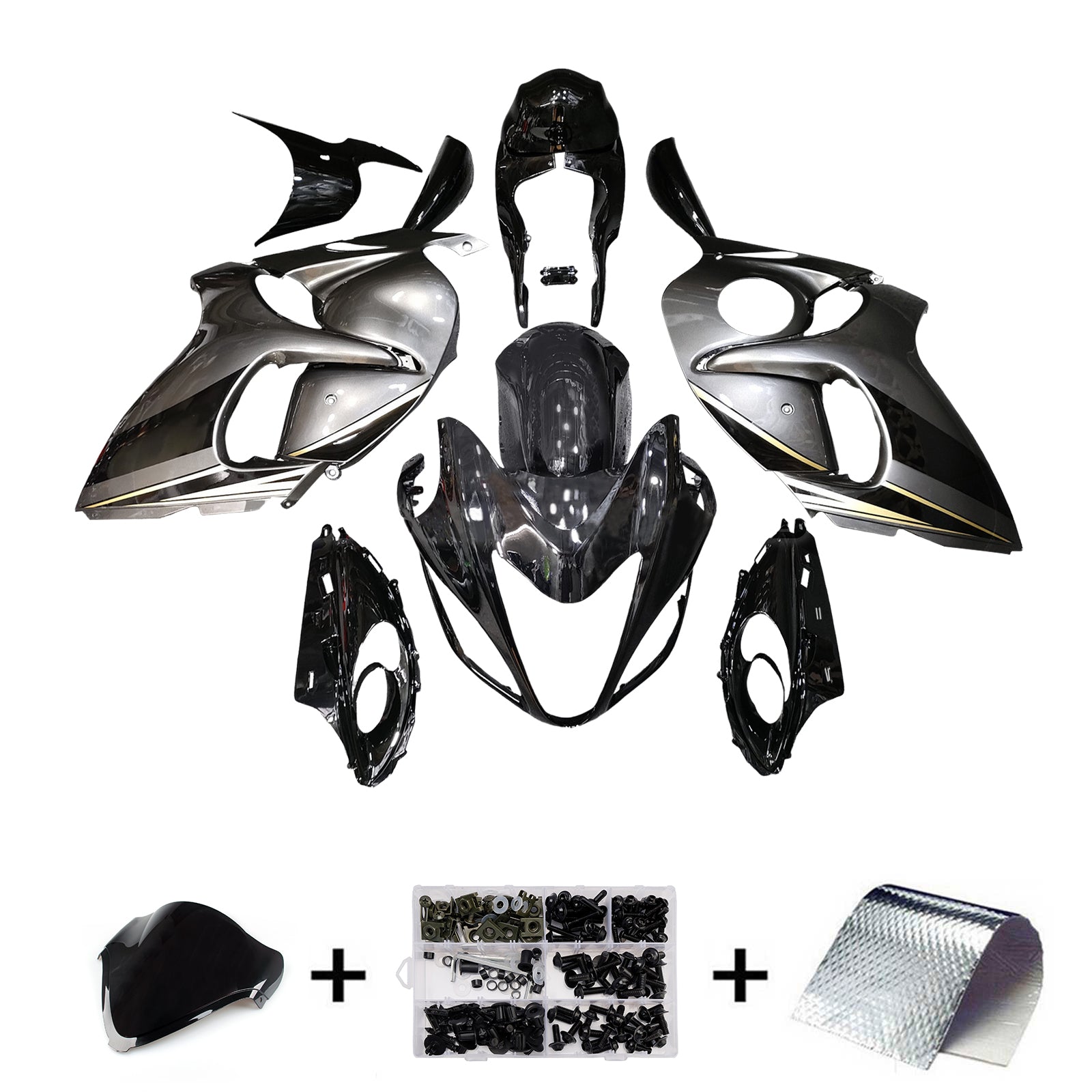 Amotopart 2008-2020 Suzuki Hayabusa GSX1300R Carbonfaser-Musterverkleidungskit