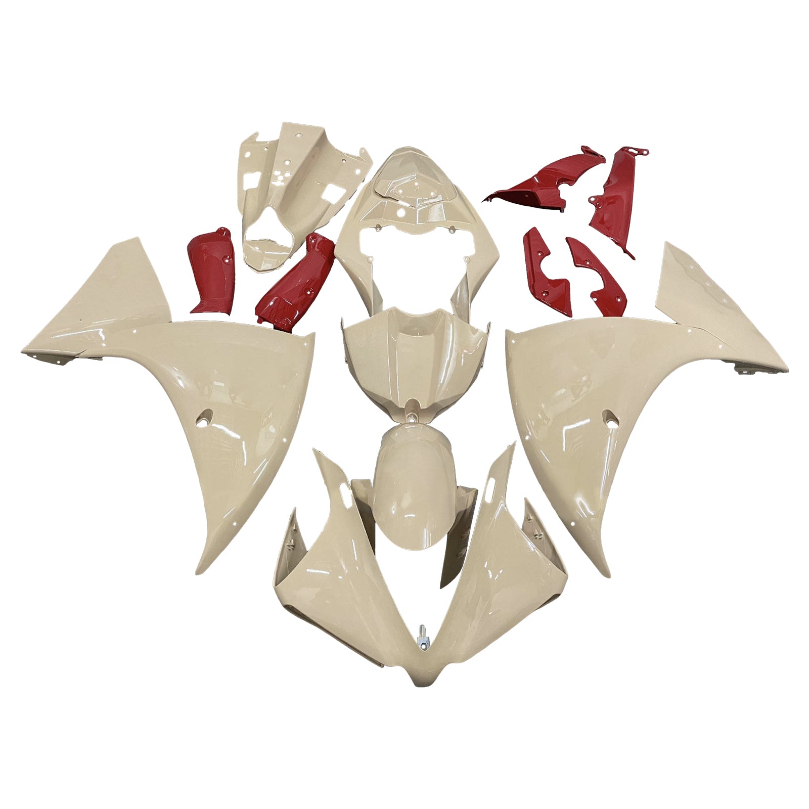 Amotopart 2012-2014 Yamaha YZF-R1 Ivory White Fairing Kit