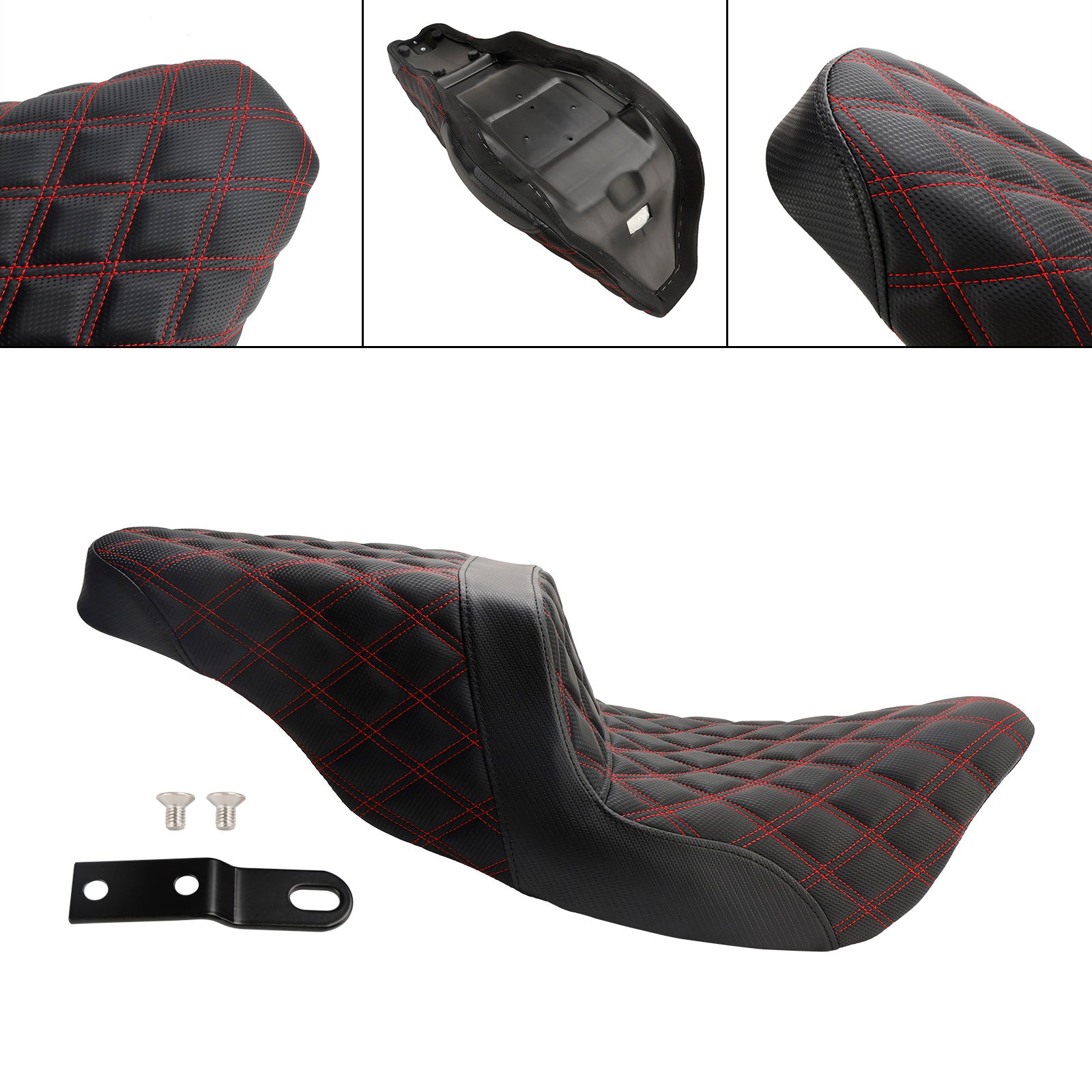 Complete Cushion Rider Passenger Seat Red Fits For Fl Touring Models 2008-2023