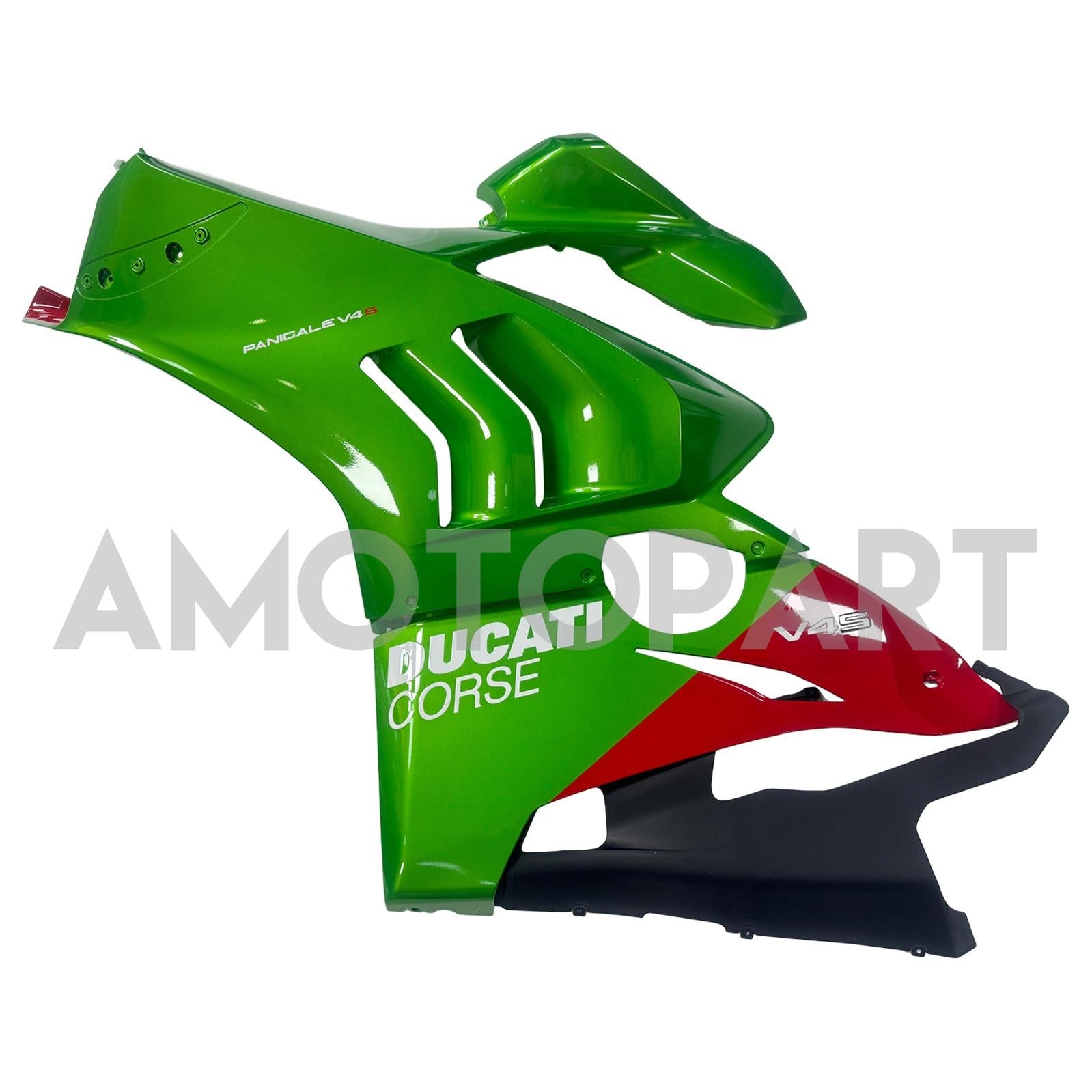 AMOTOPART DUCATI 20-21 V4 V4S光沢のある赤いグリーンシルバーフェアリングキット