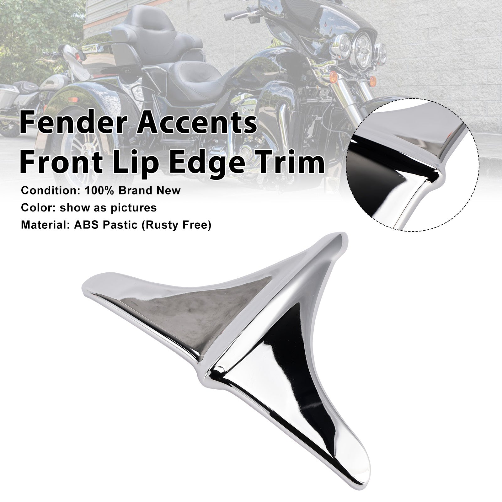2009-2023 Street Tri Glide ABS Acentos de guardabarros trasero Borde del borde delantero