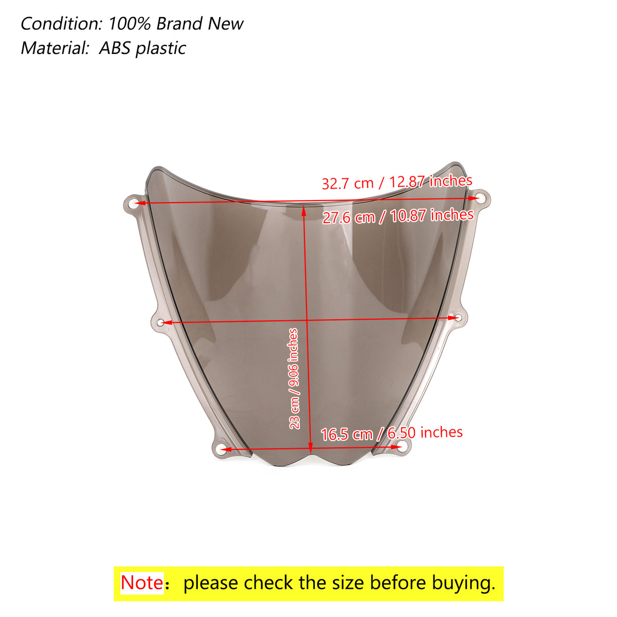 2007-2008 Suzuki GSXR 1000 K7 Smoke Windshield