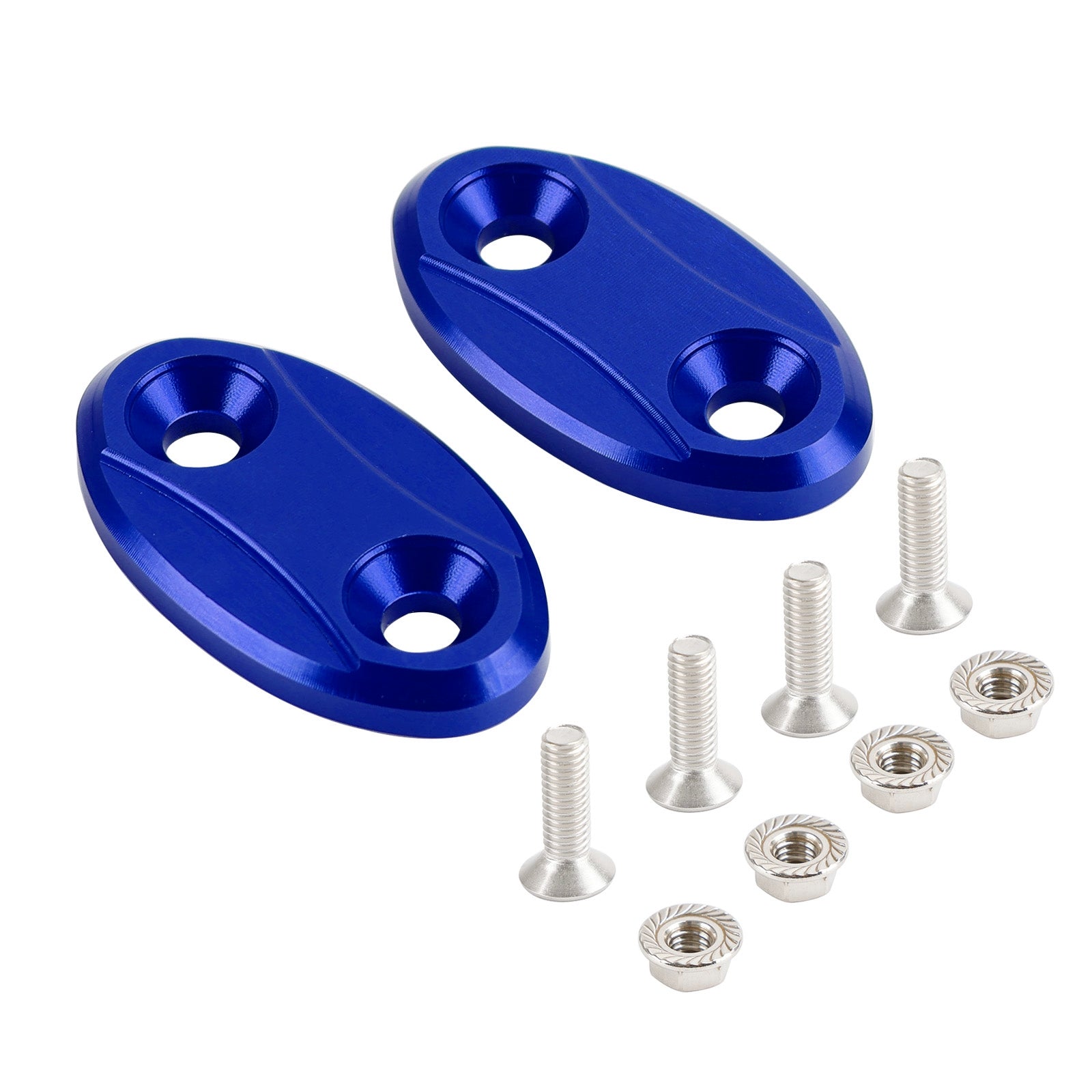 Aluminum Mirror Block Off Plates Hole Caps For Yamaha YZF-R1 R1 2007-2014