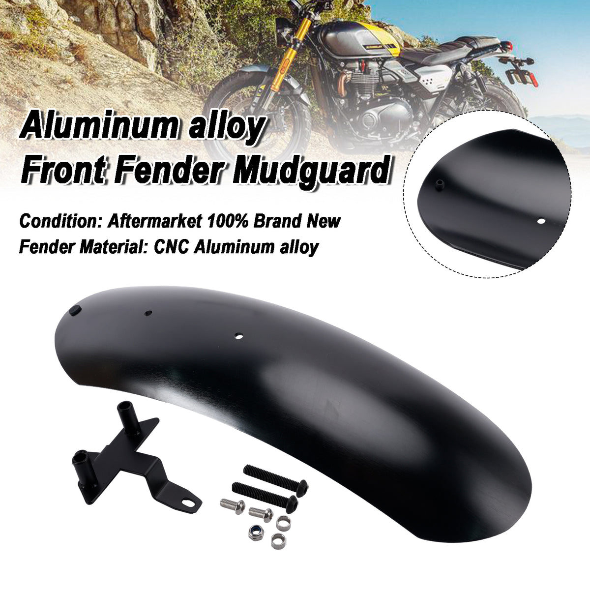2026-2027 Street Scrambler 900 Extended Aluminum alloy Front Mudguard
