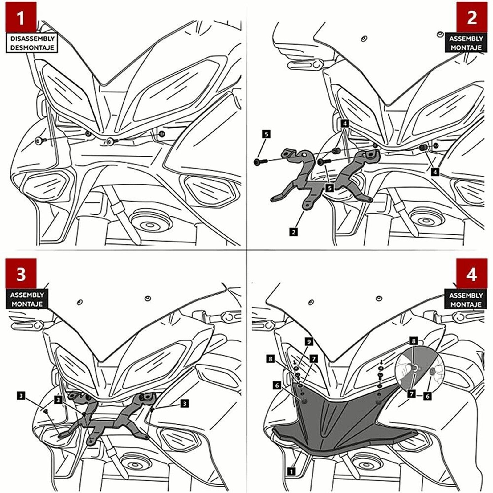 Front Wheel Beak Nose Cone Extension For YAMAHA Tracer 9 / GT 2021-2023