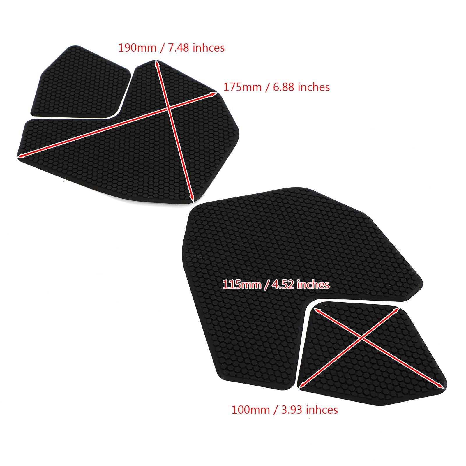 2013-2019 Yamaha MT-09 Tankpuder Traction Grips Protector 4-Piece Kit Fit