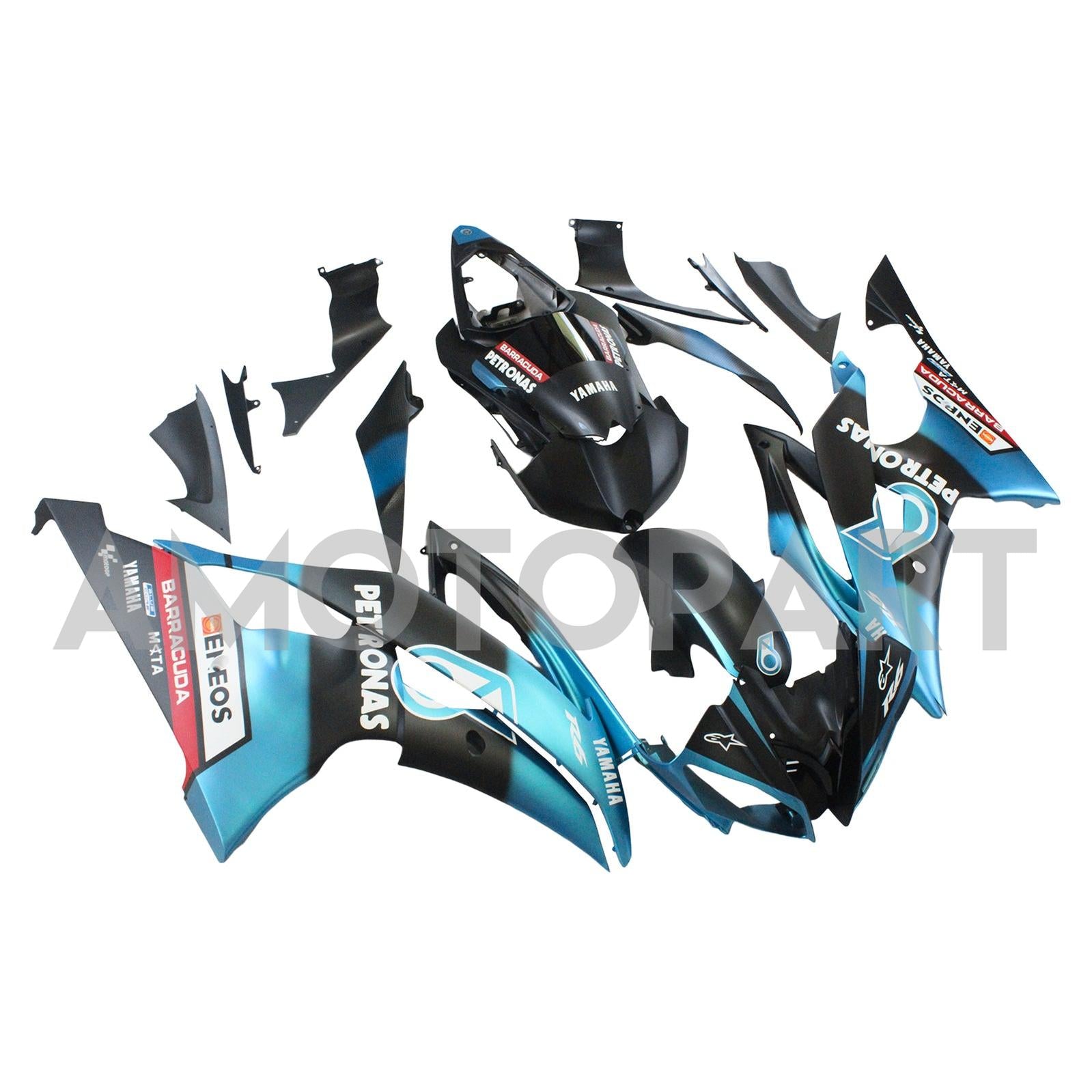 AMOTOPART 2008-2016 YZF 600 R6 Yamaha Blue Petronas Abzugskit
