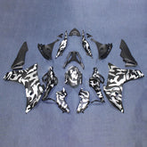 Amotopart 2011-2013 CBR600F Honda Camo Kit carena bianco e nero