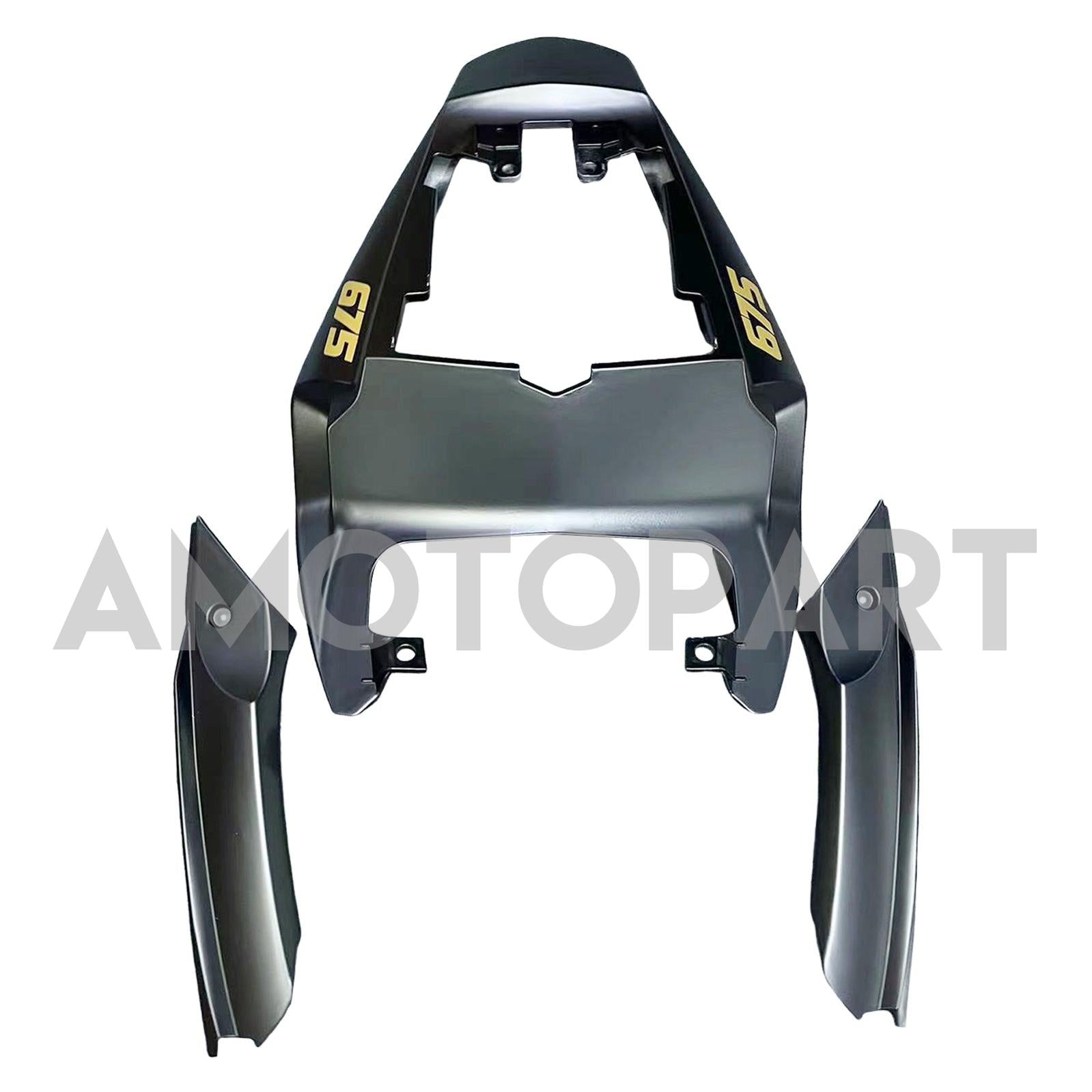 Amotopart 2009-2012 Triumph Daytona 675 Gloss Black Gold Fairing Kit