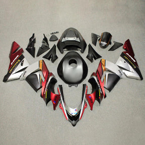 Amotopart 2004-2005 ZX10R Kawasaki Matte Red&Silver Fairing Kit