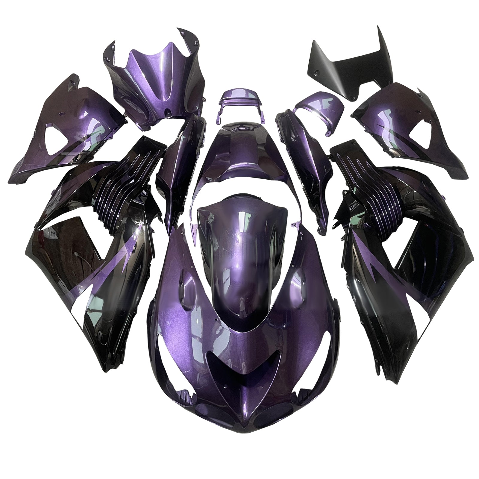 Amotopart 2006-2011 Kawasaki ZX14R ZZR1400 Purple Fairing Kit