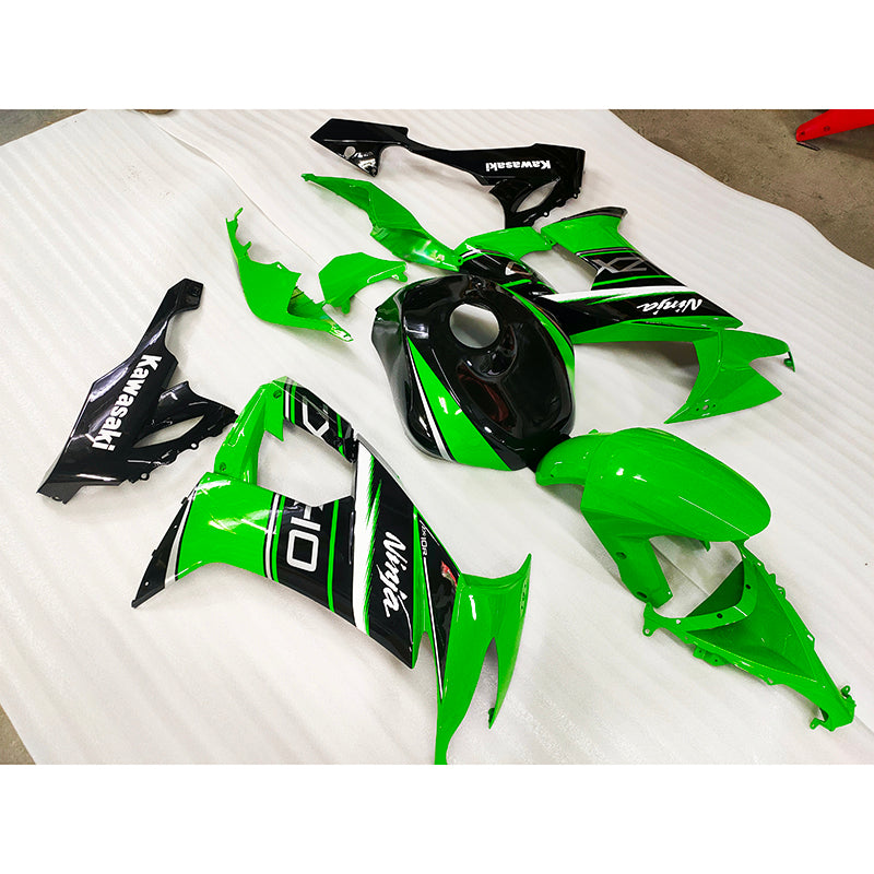 Amotopart Kit de carénage Kawasaki 2009-2012 ZX6R 636 vert Style5