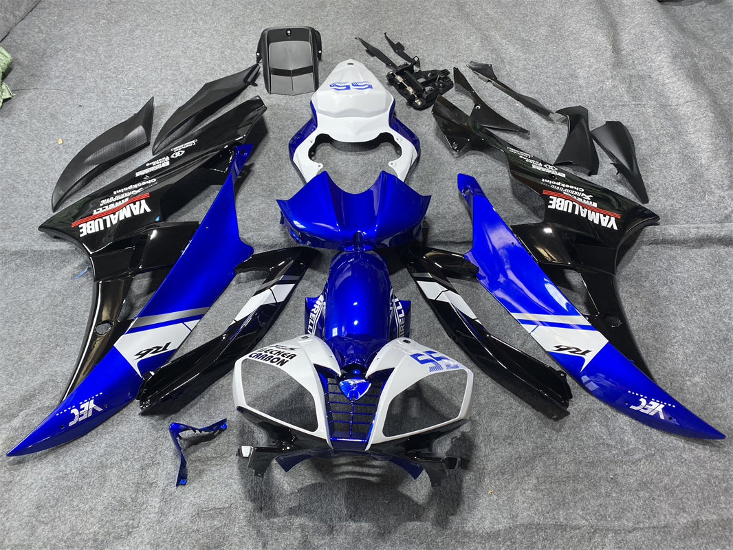 Amotopart Yamaha YZF 600 R6 2006-2007 Kit de carenado negro y azul