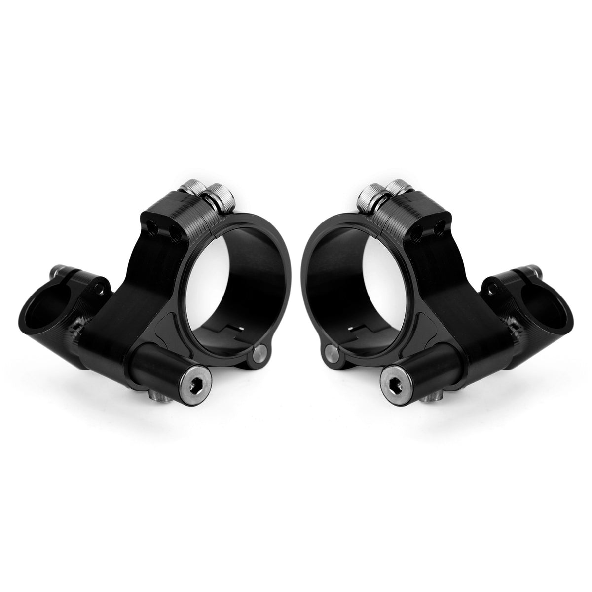Kit manubrio tubo forcella universale regolabile girevole in billet CNC da 52 mm
