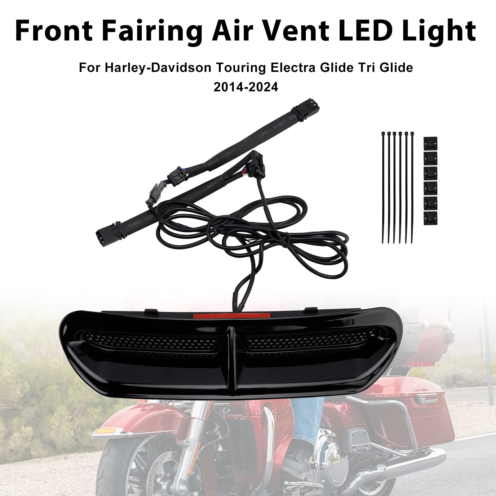2014-2024 Touring Street Glide Front Fairing Air Vent LED Light
