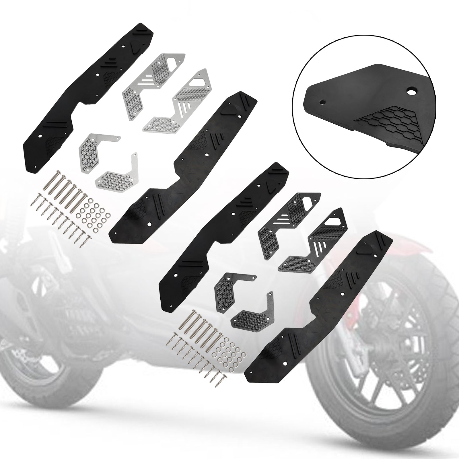 Reposapiés clavijas Pedal estribo placa protector apto para HONDA ADV160 2022-2023