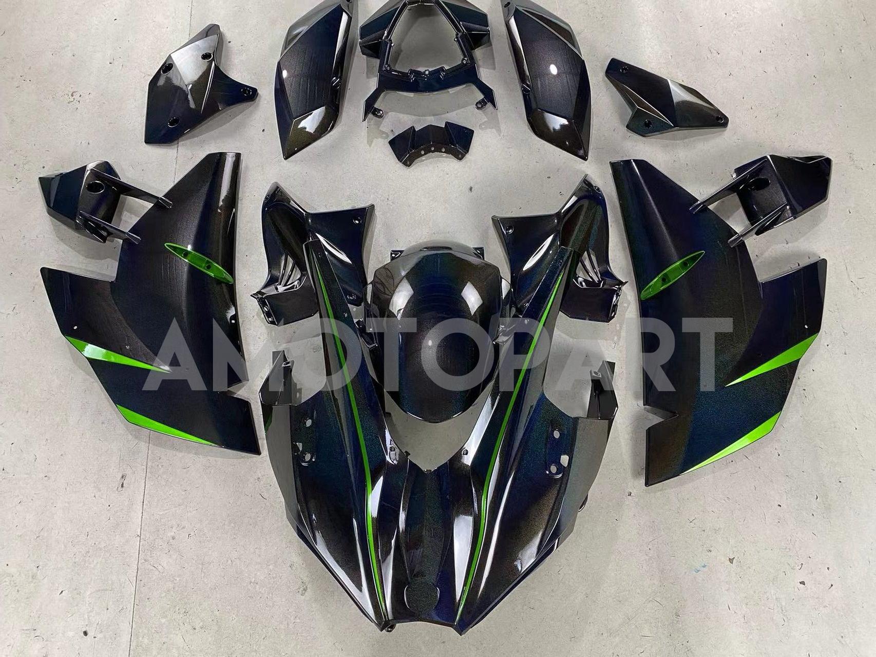 Amotopart 2015-2022 Kawasaki Ninja H2 Rainbow Fairing Kit